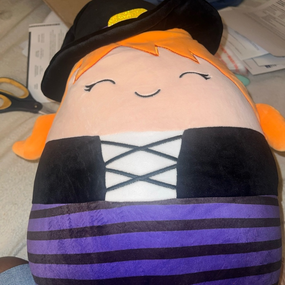 Charming Witch Plush Toy with Orange and Purple Details